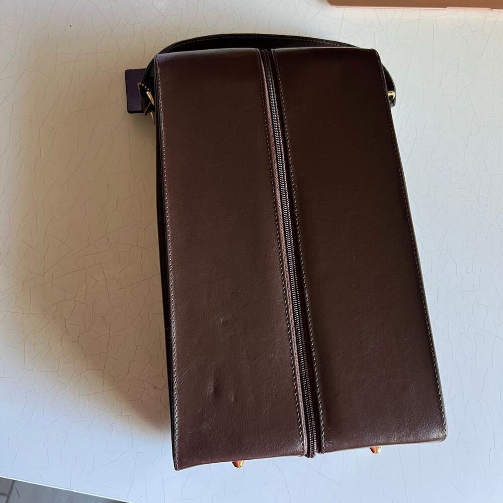 Vintage  leather wine carrier by Royce New York